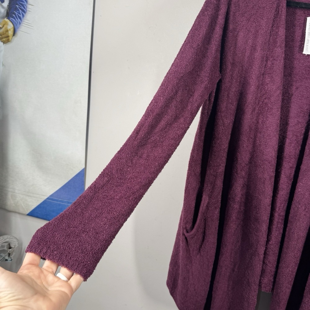 Barefoot Dreams New with Tags CozyChic Lite Island Wrap Burgundy Wine Sz L/XL - Picture 7 of 16